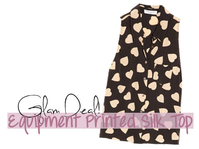 fashion equipment the outnet silk spring 2013 blouse hearts print