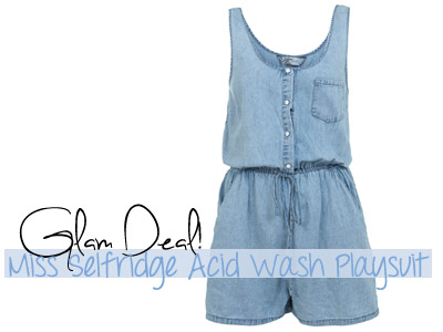 miss selfridge romper denim acid wash spring summer 2013 deal