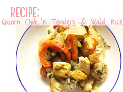 quorn chik'n tenders wild rice recipe vegetarian vegan food