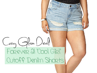fashion curvy plus size full figured denim summer 2013 trends shorts cutoff denim
