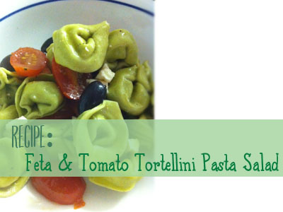 food vegetarian pasta salad tortellini kalamata olives feta recipe
