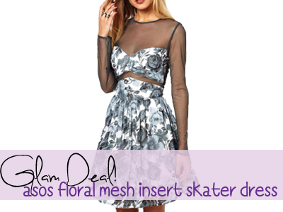 asos floral skater dress