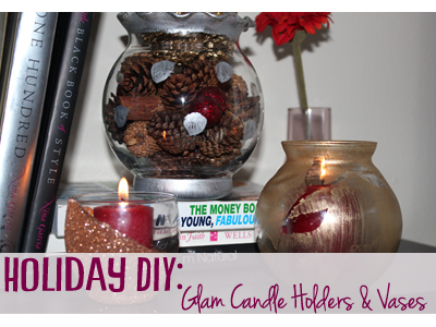 holiday diy candle holder vase christmas