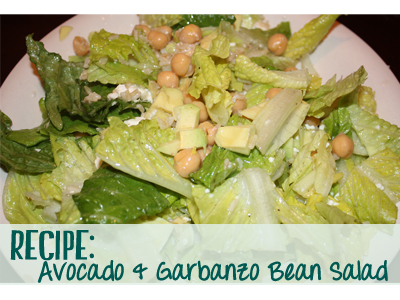 avocado garbanzon beans chickpeas salad vegetarian