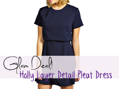 boohoo pleat layer holly dress