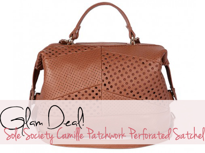 sole society camille perforated satchel handbag