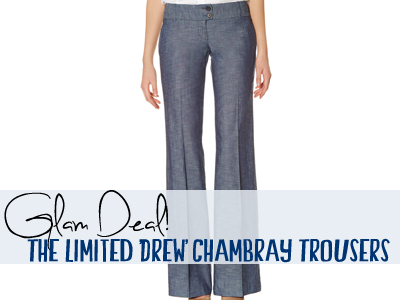the limited chambray wide leg trousers