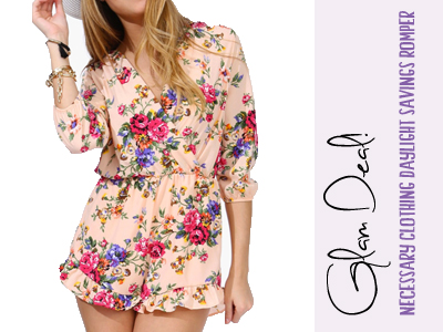 necessary clothing floral print romper