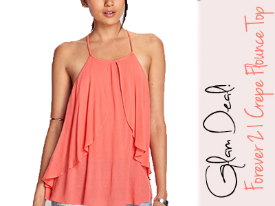 forever 21 crepe flounce top summer