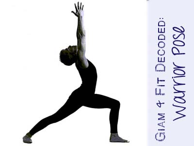 warrior pose yoga fitness exercise