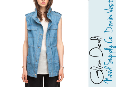 need supply co denim vest summer