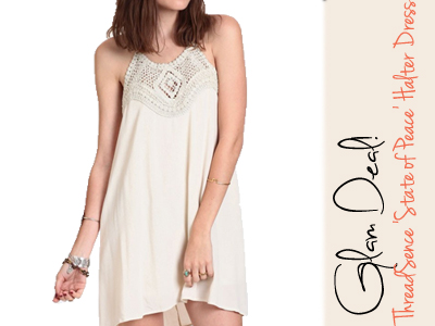 threadsence halter dress white summer