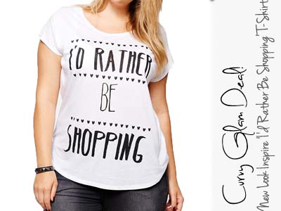 asos rather shopping t-shirt plus size