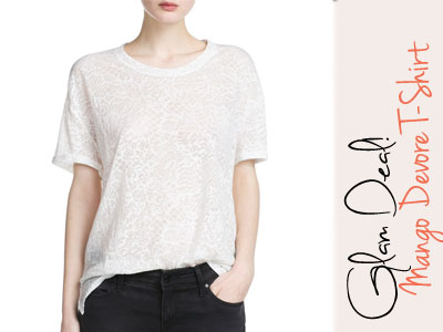 fashion summer mango sheer t-shirt