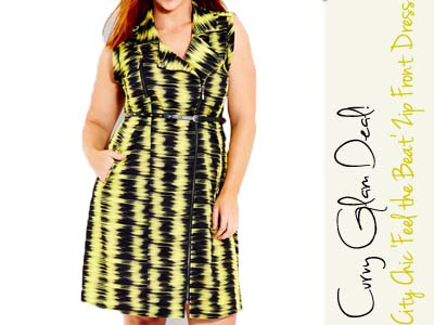 city chic plus size zip dress