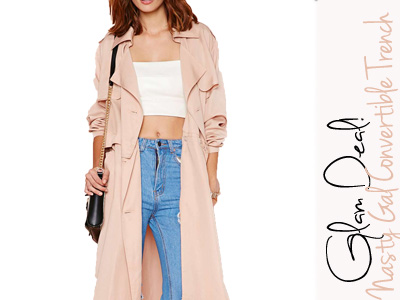 nasty gal convertible trench fall