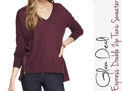 fashion express fall tunic sweater zipper