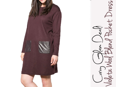 violeta mango wool shift dress curvy