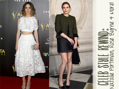 celebrity fashion natalie portman rose byrne