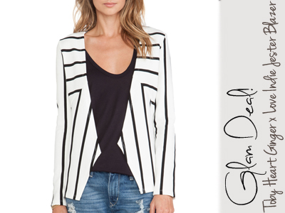 toby heart ginger striped blazer revolve