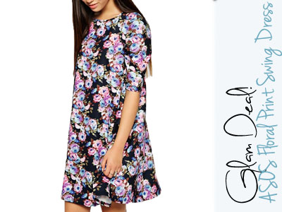 asos floral print swing dress spring