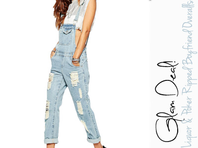 liquor poker asos boyfriend overalls jeans